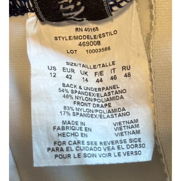 Not For Sale‎ Miraclesuit Swimsuit Women 12 Blue Oceanus One Piece Stretch - Picture 8 of 9